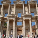 Visiting the ancient library of Ephesus